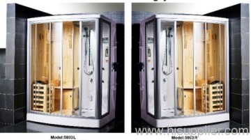 Outdoor Shower Enclosure With 6 Directional Body Massage Jets 