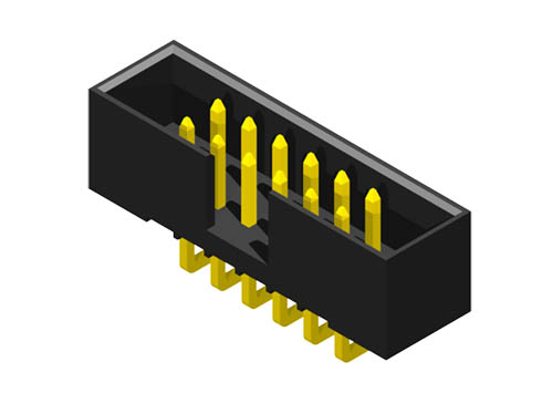 1.27*2.54mm 14p Στεγασμένη κεφαλίδα κιβωτίου/thr 90 ° H = 5.90