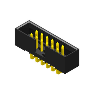 1.27*2.54mm 14pシュラウドボックスヘッダーディップ/THR 90°H = 5.90