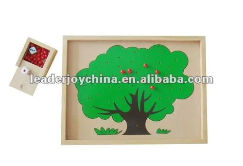 Montessori-Apple counting tree exercise