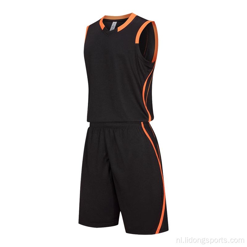 Basketbal uniform aangepaste volwassen mannen basketball jersey set