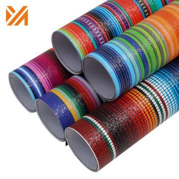High-Quality Rainbow Stripe Permanent Vinyl: Self-Adhesive Pattern Cutting Vinyl