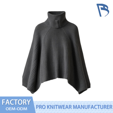 Blaus rajutan hitam yang elegan untuk wanita