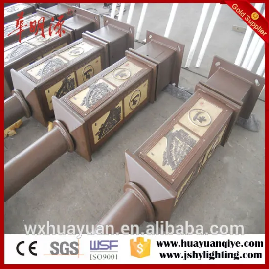 Square tapered street application decorative light poles