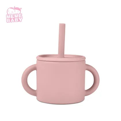 Dishwasher Safe Easy To Baby Silicone Straw Cup