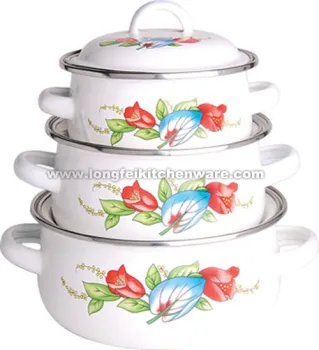 601D enamel casserole with decal
