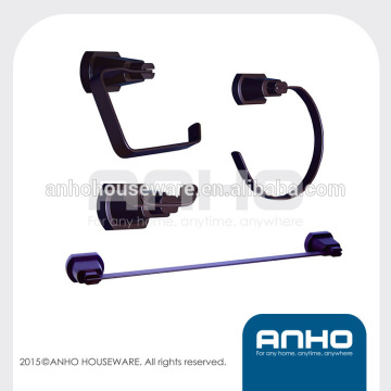 Anho Antique Style Lacquered Plastic Iron Bath Accessory Set 4pcs Towel Bar Hook