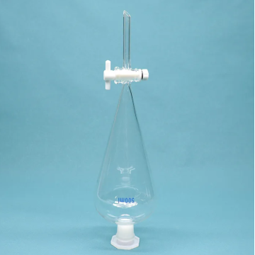 Clear Glass Pear Shape Separatory Funnel 500ml