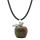 Handmade Craved 20MM Unakite Apple Pendant Necklace