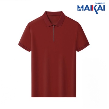 Summer Workwear Zipper POLO Shirt for Daily Wear