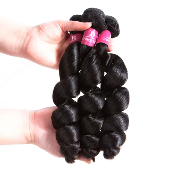 8a 9a 10a 100% Raw Unprocessed Virgin Peruvian Bulk Hair Loose Wave Bundles With Lace Closure