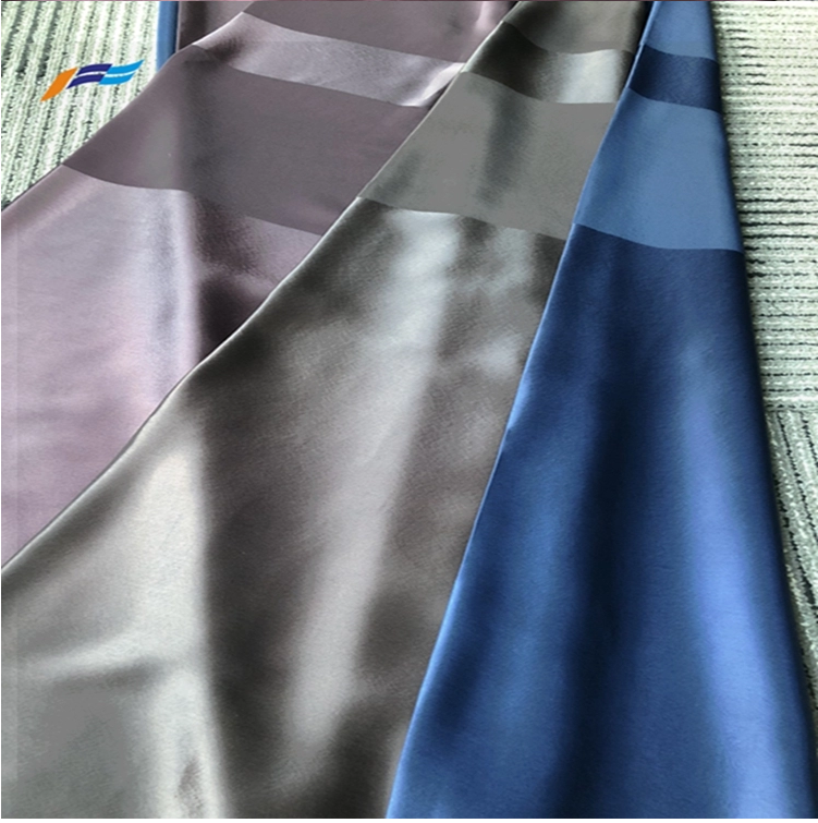 Smooth 100% Polyester Satin Stripe Abaya Fabric