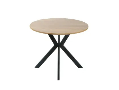 Modern Oak Melamine Round Dining Table