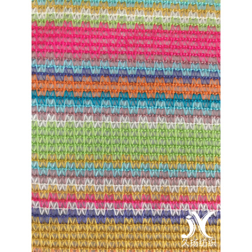 Multicolor Stripes polyester virkning täckning av wrap tyger
