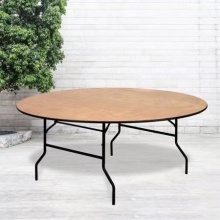 Commercial Outdoor Furniture Wood Top with Metal Legs Dining Restaurant Wooden Hotel Folding Wedding Banquet Table