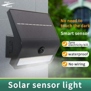 LED solar outdoor wall light IP54 courtyard light