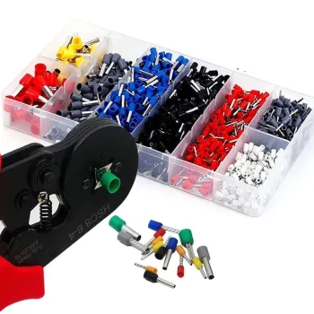 1200PCS HSC8 End Bootlace Ferrule Cable Connectors - Pre-insulated Cord End Wire Terminals