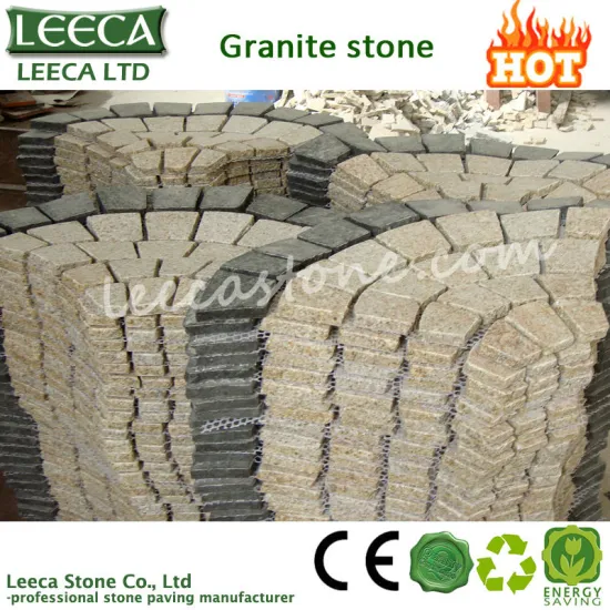 Yellow granite garden paving stone