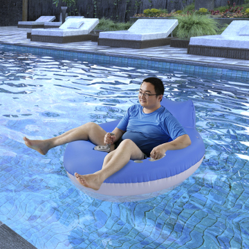 Custom Motorized Inflatable Pool Float Chair Adult Lounger Floating Tube with Motor for Swimming & River Rafting
