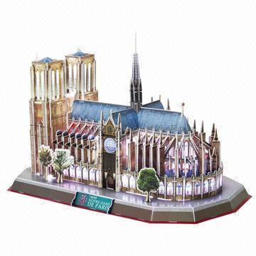 3D Cubicfun Puzzle with LED Light, 39.5 x 22 x 28cm Size
