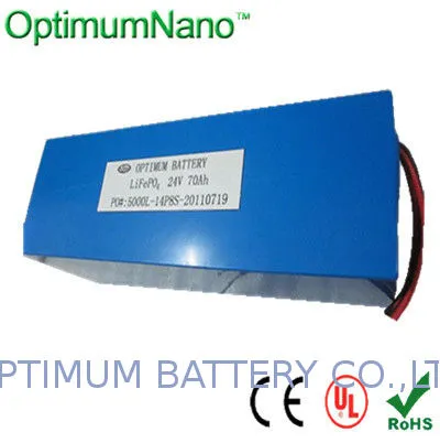 24v 70ah Sla Ups Lifepo4 Low Self Discharge Cycle E-bike Battery