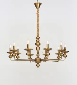 American Style Living Room Minimalist Iron Chandelier