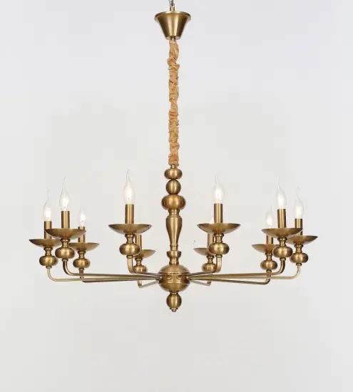 American Style Living Room Minimalist Iron Chandelier