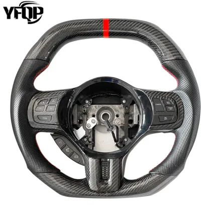 Black Carbon Fiber Leather Steering Wheel for Mitsubishi Evo10
