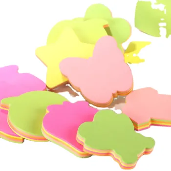 Cute Multicolor Custom Shape Sticky Note Pads for School Diary Writing - High Quality 3*3 Inch Notes