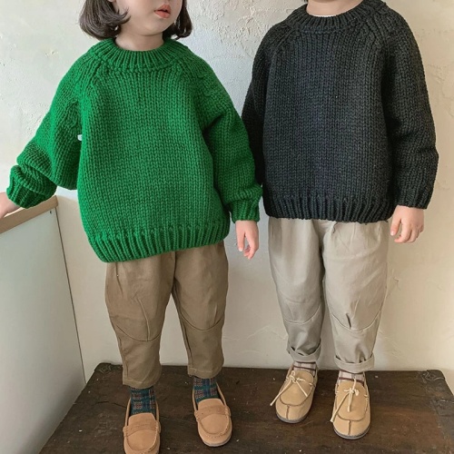 Kids Girls Sweater Knitted Casual Boys Tops