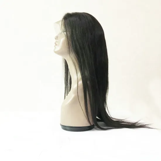 Adorable factory price 100% human hair 360 front lace wig,wholesale silk straight hair wig for hair vendors