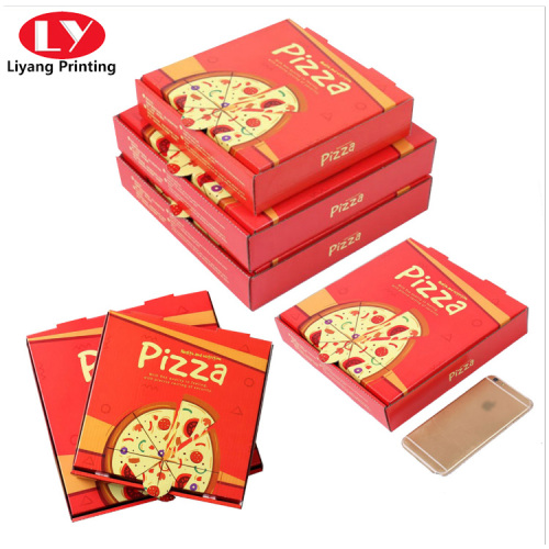 scatola per pizza ondulata stampata personalizzata per imballaggi alimentari
