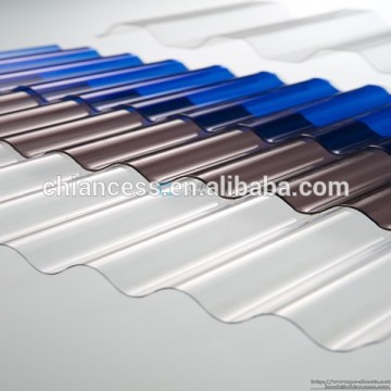 Small and big Round shape PC Wave Sheets Polycarbonate roofing corrugated tile