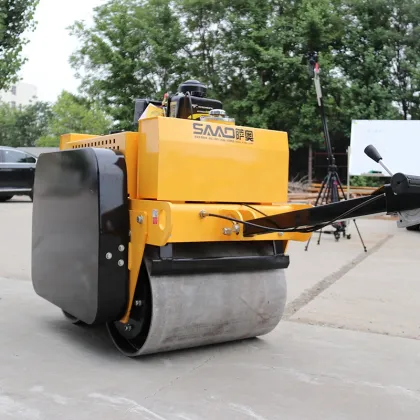 Hand push human drive 450mm single drum mini case road roller FYL-S600C
