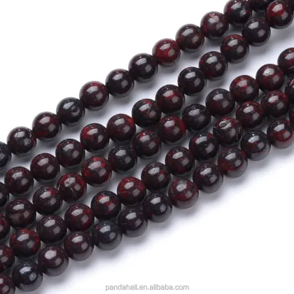 Shop Pandahall's Collection of 6mm Natural Bloodstone and Heliotrope Stone Beads