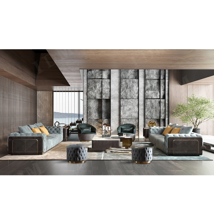 Sofá de móveis de hotel de luxo dois lugares