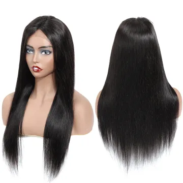 Wig Vendors Swiss Lace Frontal Natural Color Raw Unprocessed Brazilian 100% Cuticle Aligned Straight Human Hair Lace front Wig