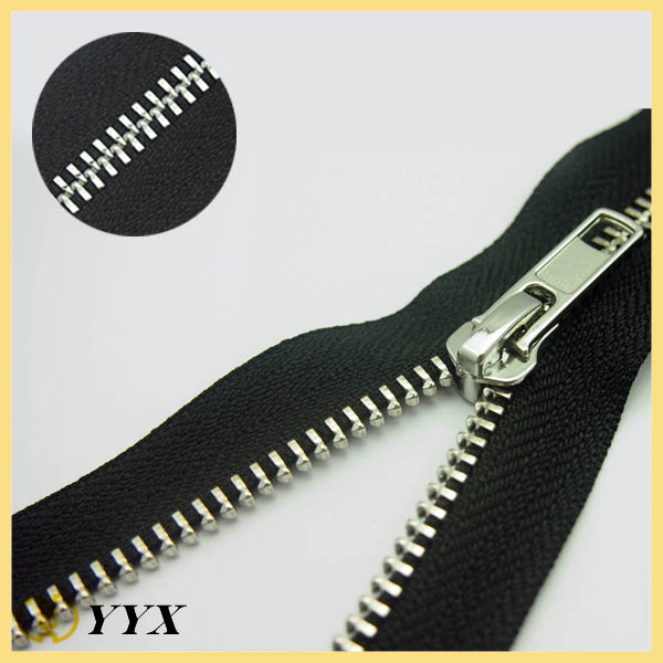 wholesale silver metal zippers