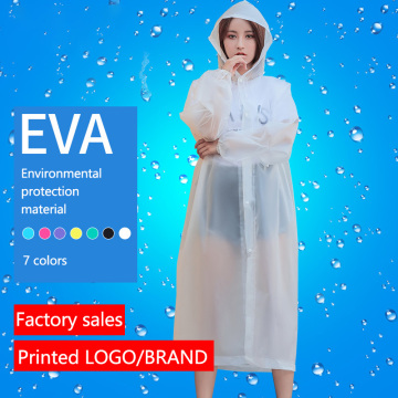 Wholesale Thickened Non-Disposable Fashion EVA Adult Outdoor Travel Raincoat