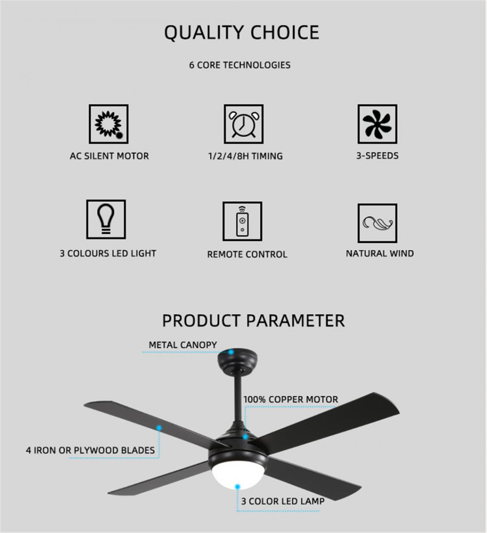 led ceiling fan with light