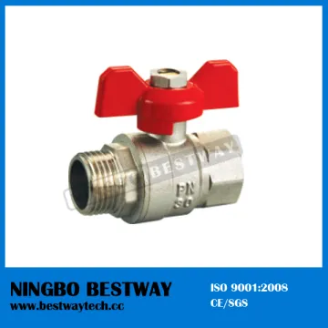 1 inch Forged Brass ball valve with butterfly handle