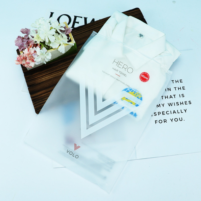 စိတ်ကြိုက်လိုဂို Frosted Slider Bags