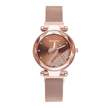 women's alloy swan case stainless steel quartz watches