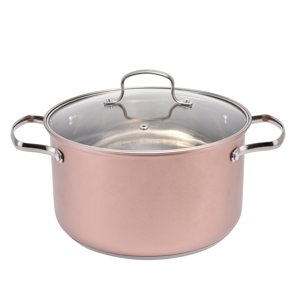 9 inch kookpot braadpan met roze coating