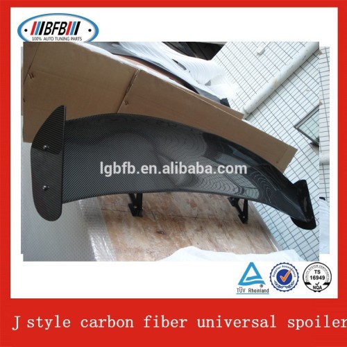 100 % real carbon fiber universal rear spoiler wing J style universal car parts