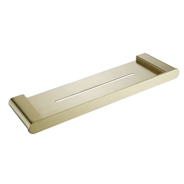 High Quality NC6012-G Brushed Gold Stainless Steel Wall-Mounted Bathroom Shelf Rack