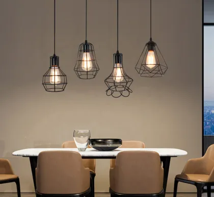 Retro Metal Pendant Lights E27 - Vintage Hanging Lamps for Home & Coffee Shops
