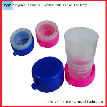 Mini Portable folding cup Round colorful collapsible mug