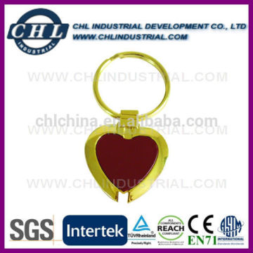 High quality heart shape metal keychain