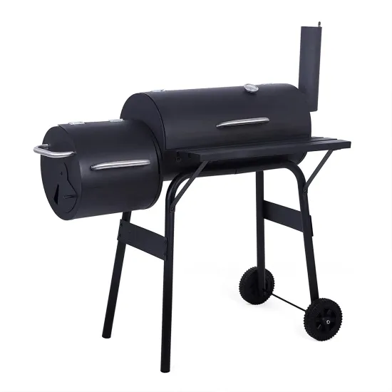 Portable Charcoal BBQ Grill Smoker Side Table for Backyard Party